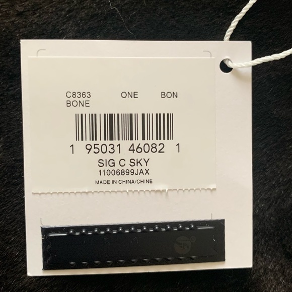 NEW! COACH Signature “C” Silk Twilly Skinny Scarf, Bone/Ivory, Brand New in Bag! - Picture 9 of 16